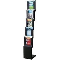 パンフレット立て ブックスタンド 店舗什器 会社受付など L978パンフレットスタンド3列 サテンブラック L978SB-ZJ21